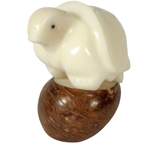 Turtle Tagua Nut Pet Figurine