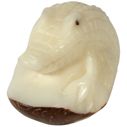 Alligator in Relief Tagua Figurine