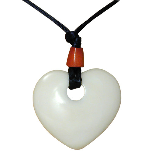 Tagua Nut Natural Heart Pendant