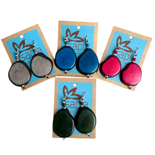 Tagua Slice Earrings