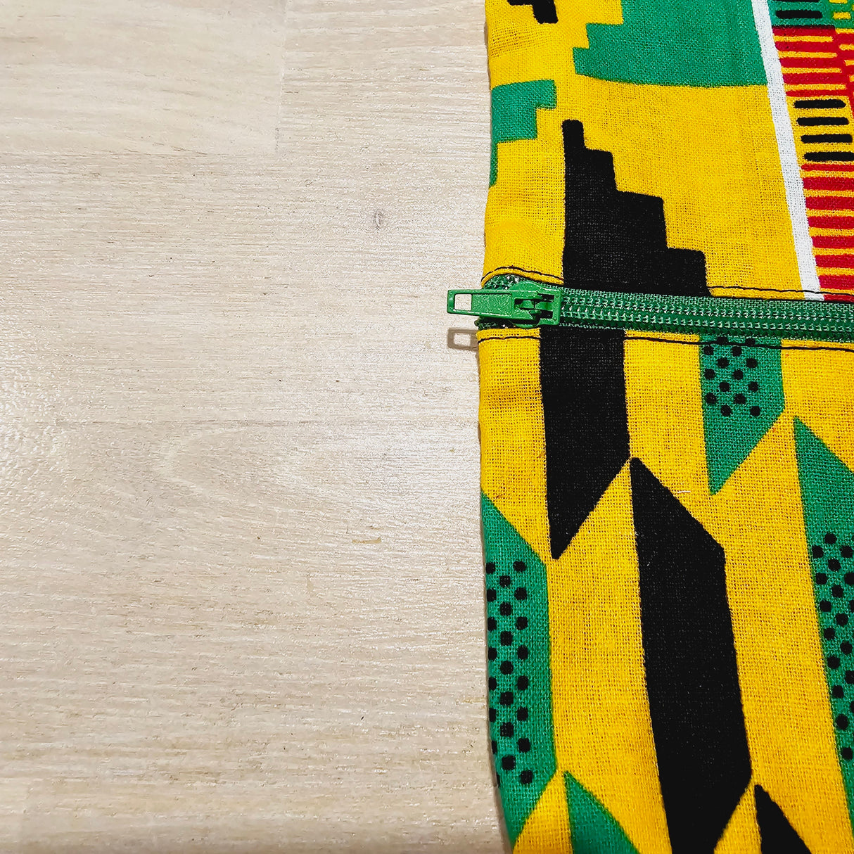 Handmade Phone Bag and Keyfob Set | African Ankara Print Fabric | Vegan Leather Detail | Adjustable Shoulder Strap-1