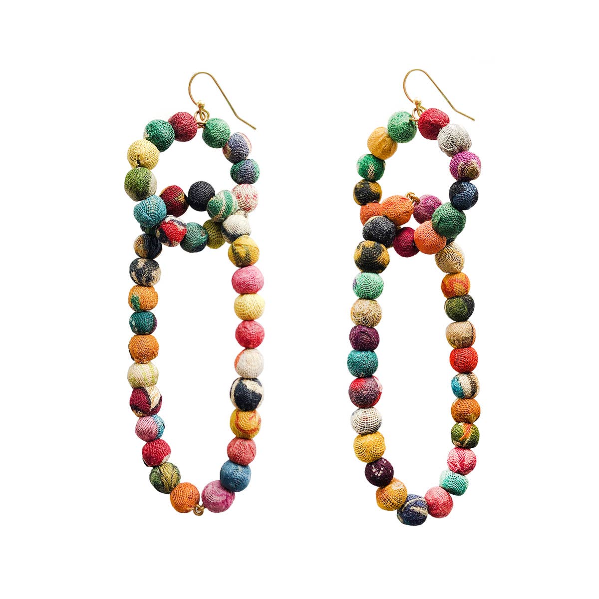 Linked Kantha Earrings