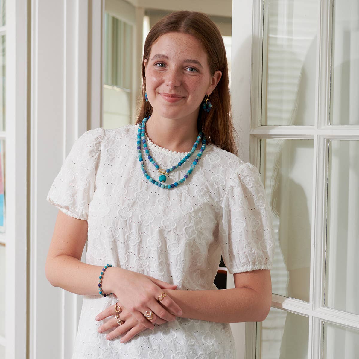 Kantha Azure Toggle Necklace