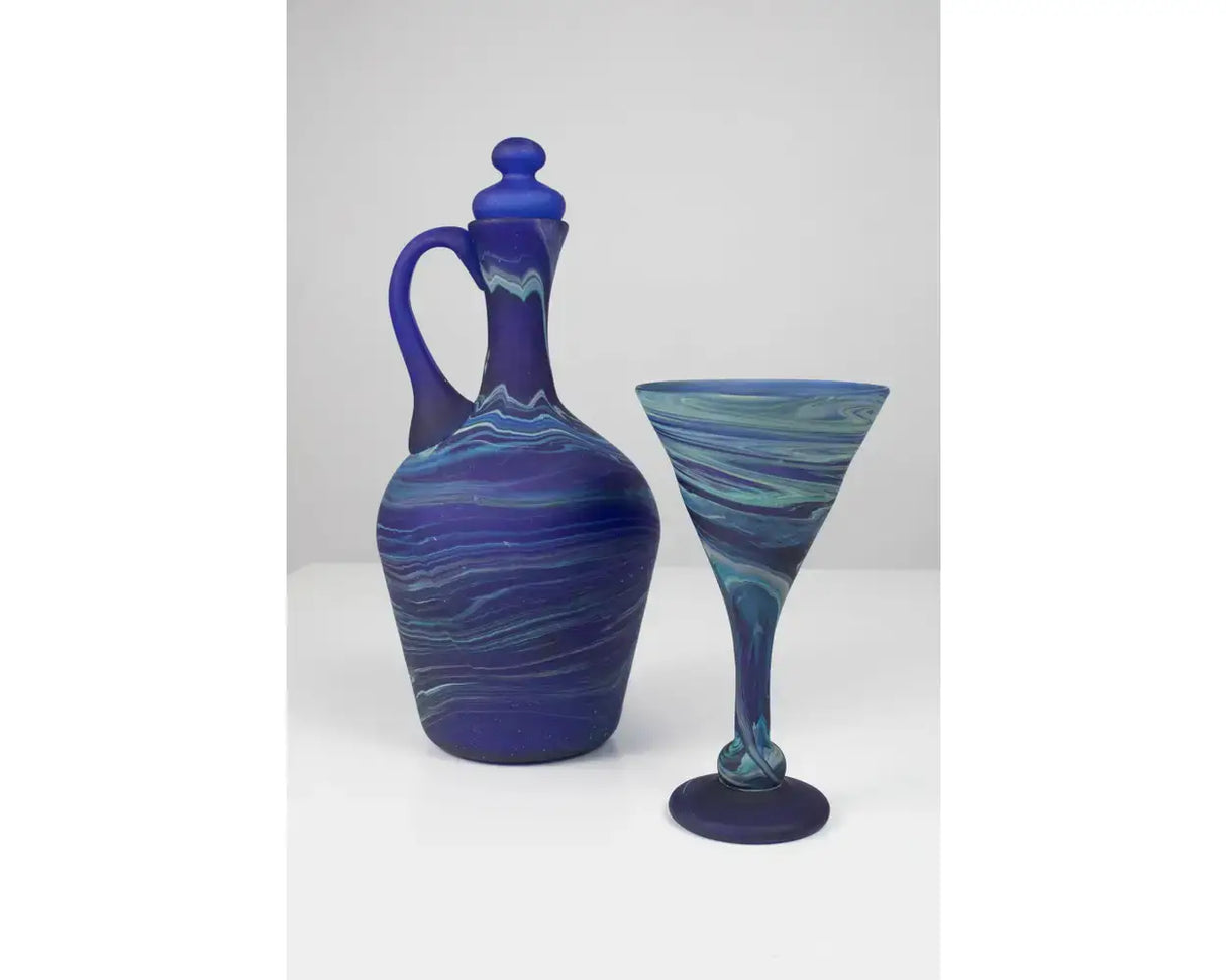 Phoenician Blue Cocktail Glass