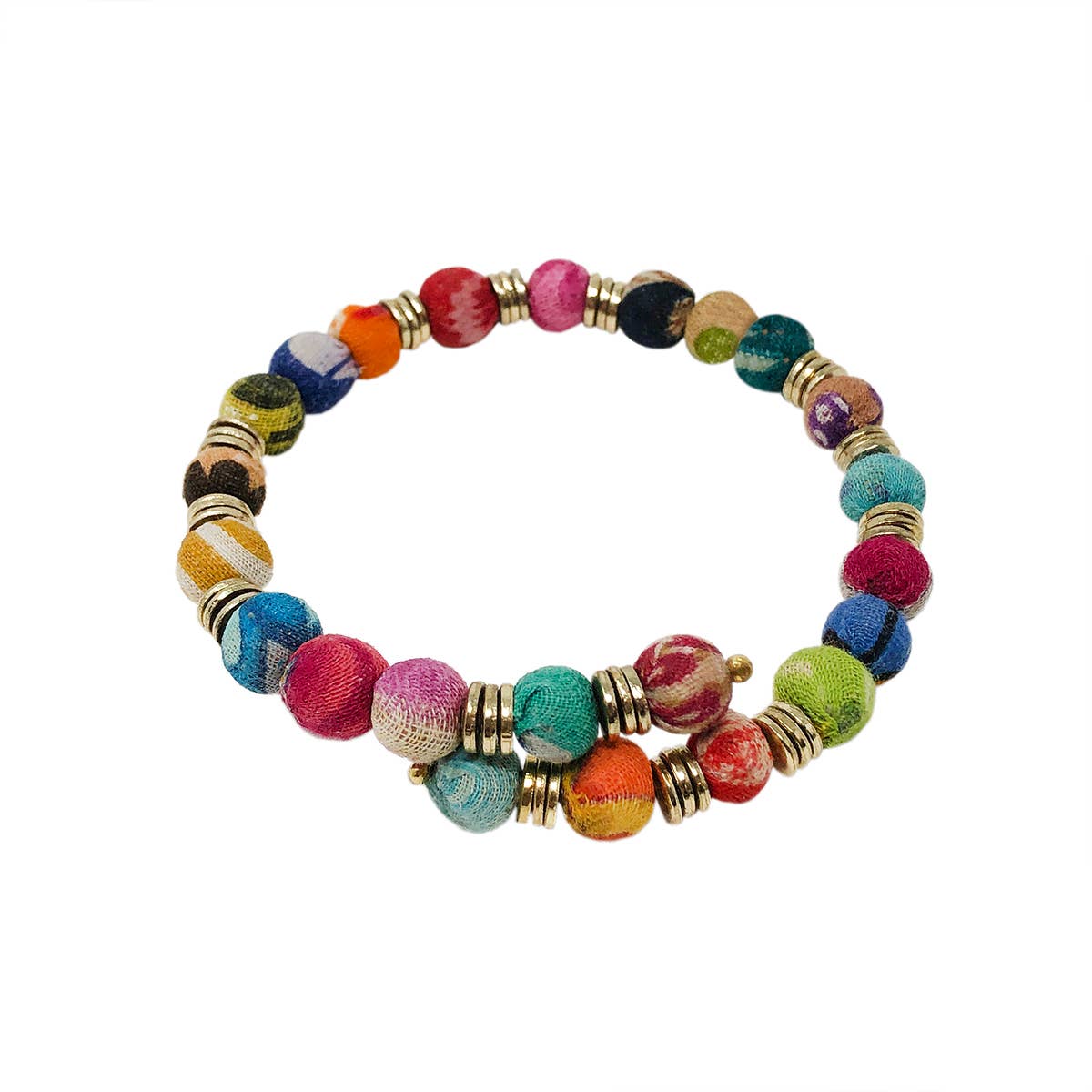 Kantha Paillette Overlap Bangle