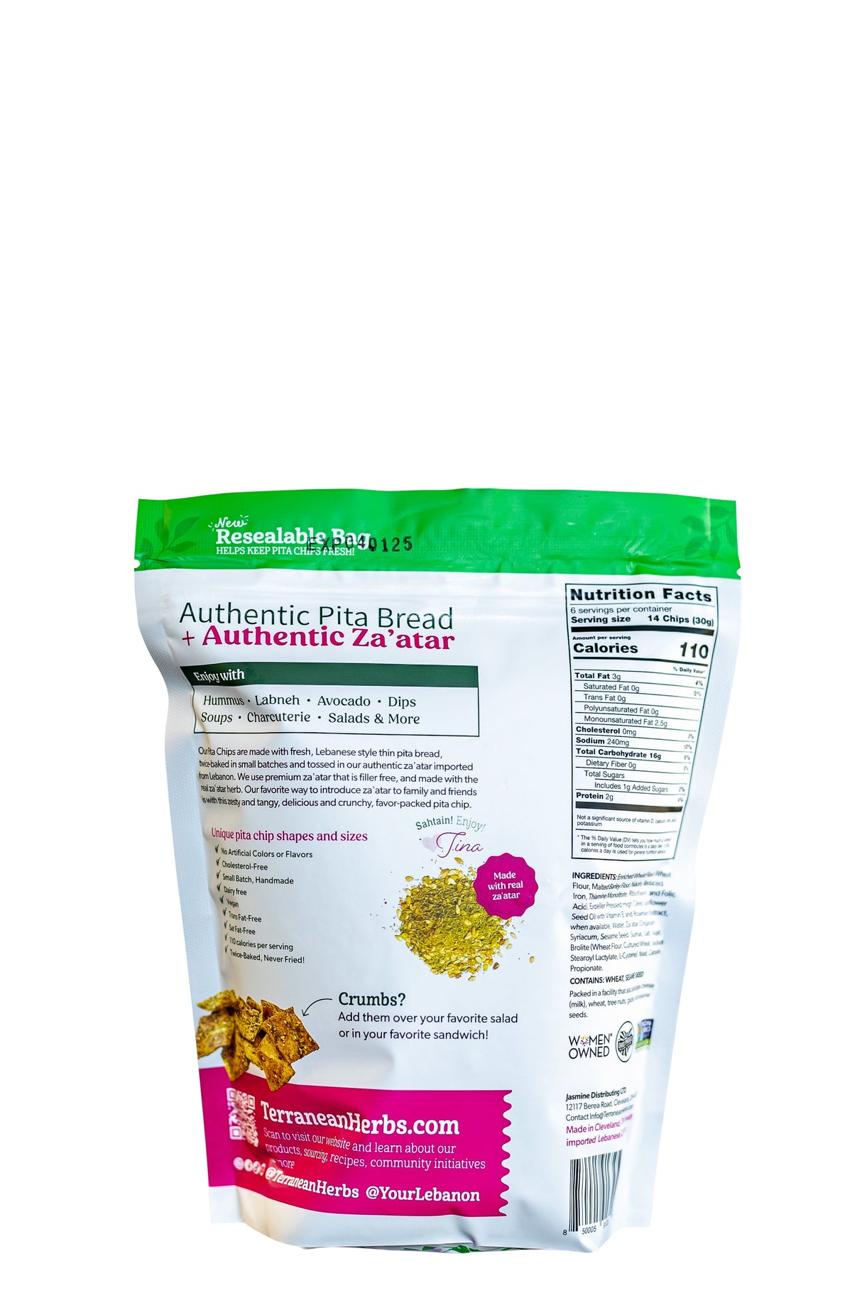 Za'atar Pita Chips (6.5oz.) Please select spicy or original za'atar.