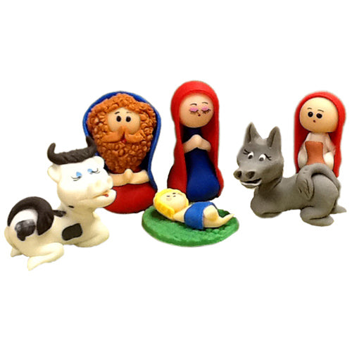 6 Piece Marzipan Nativity