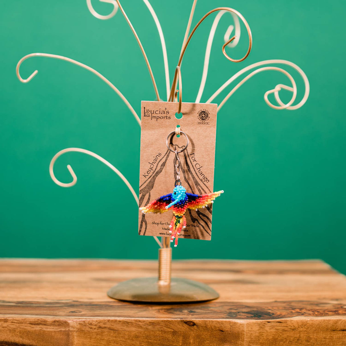 Hummingbird Beaded Keychains