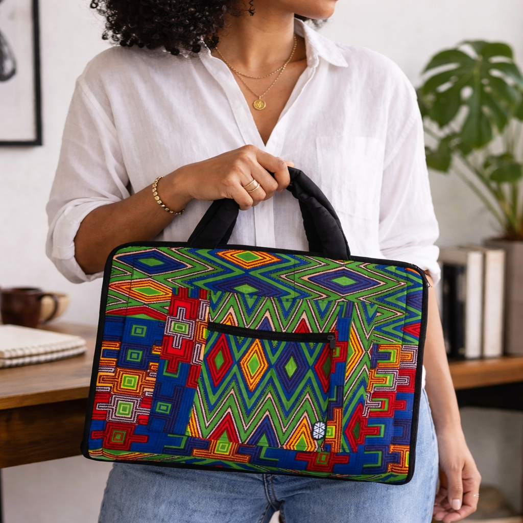 Ugandan Fabric Laptop Bag