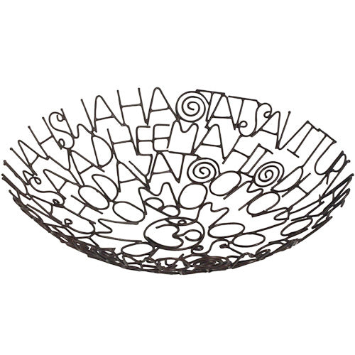 Recycled Metal Word Bowl - Gayatri Mantra