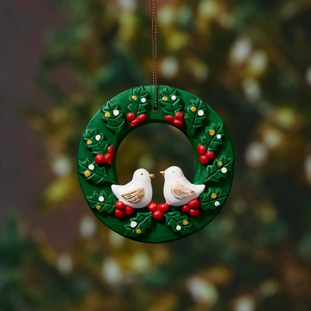 Peace Dove Wreath Christmas Ornament