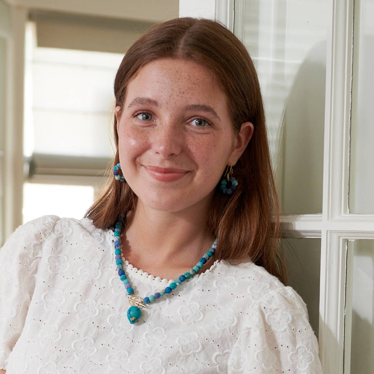 Kantha Azure Toggle Necklace