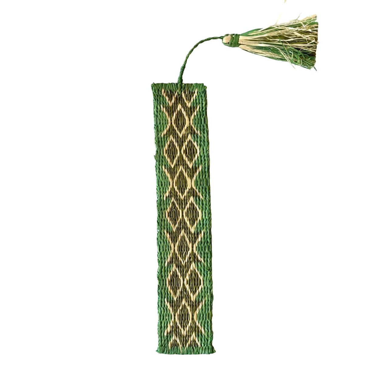 Cardwoven Raffia Bookmark - Green