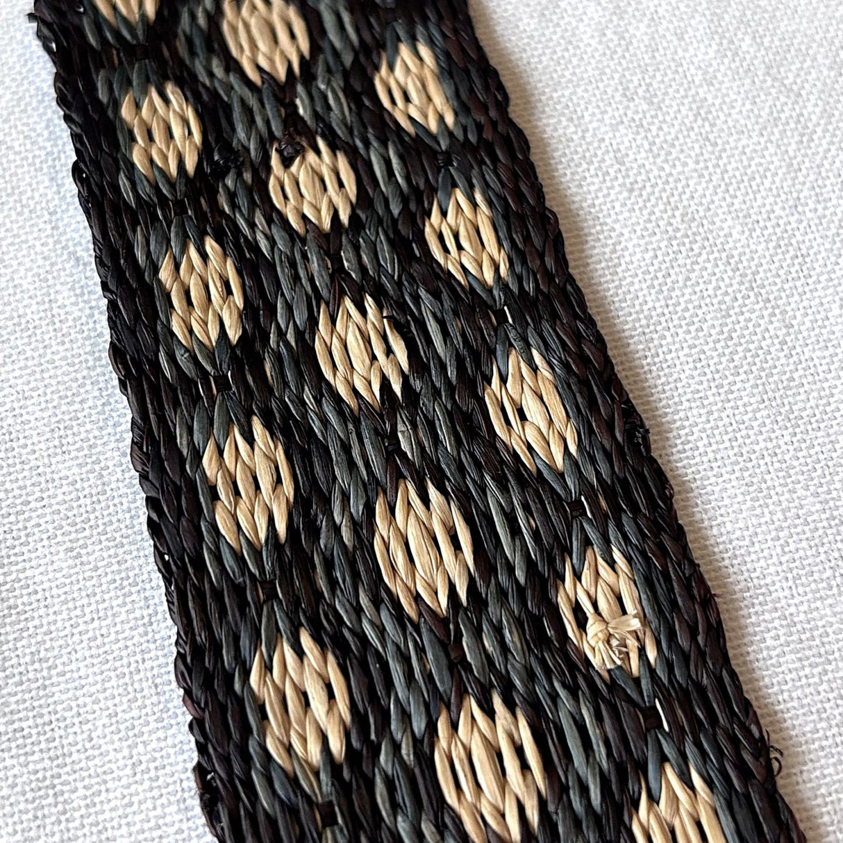 Cardwoven Raffia Bookmark - Charcoal