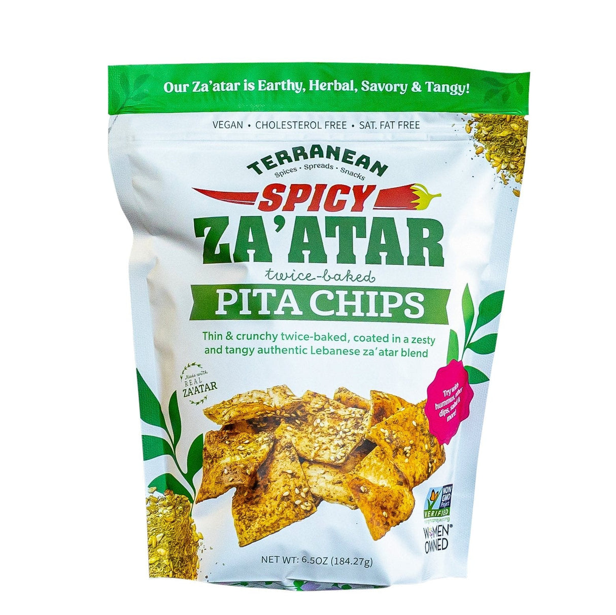 Za'atar Pita Chips (6.5oz.) Please select spicy or original za'atar.
