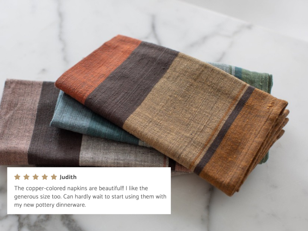 Dalol Handwoven Ethiopian Cotton Napkins | Set of 2