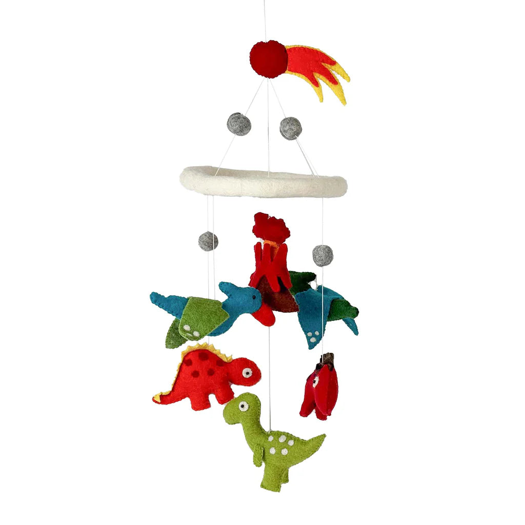 Dinosaur Volvano Nursery Felt Mobile