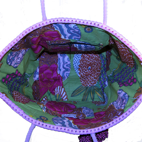 Extra Large Lined Pink Tote from India