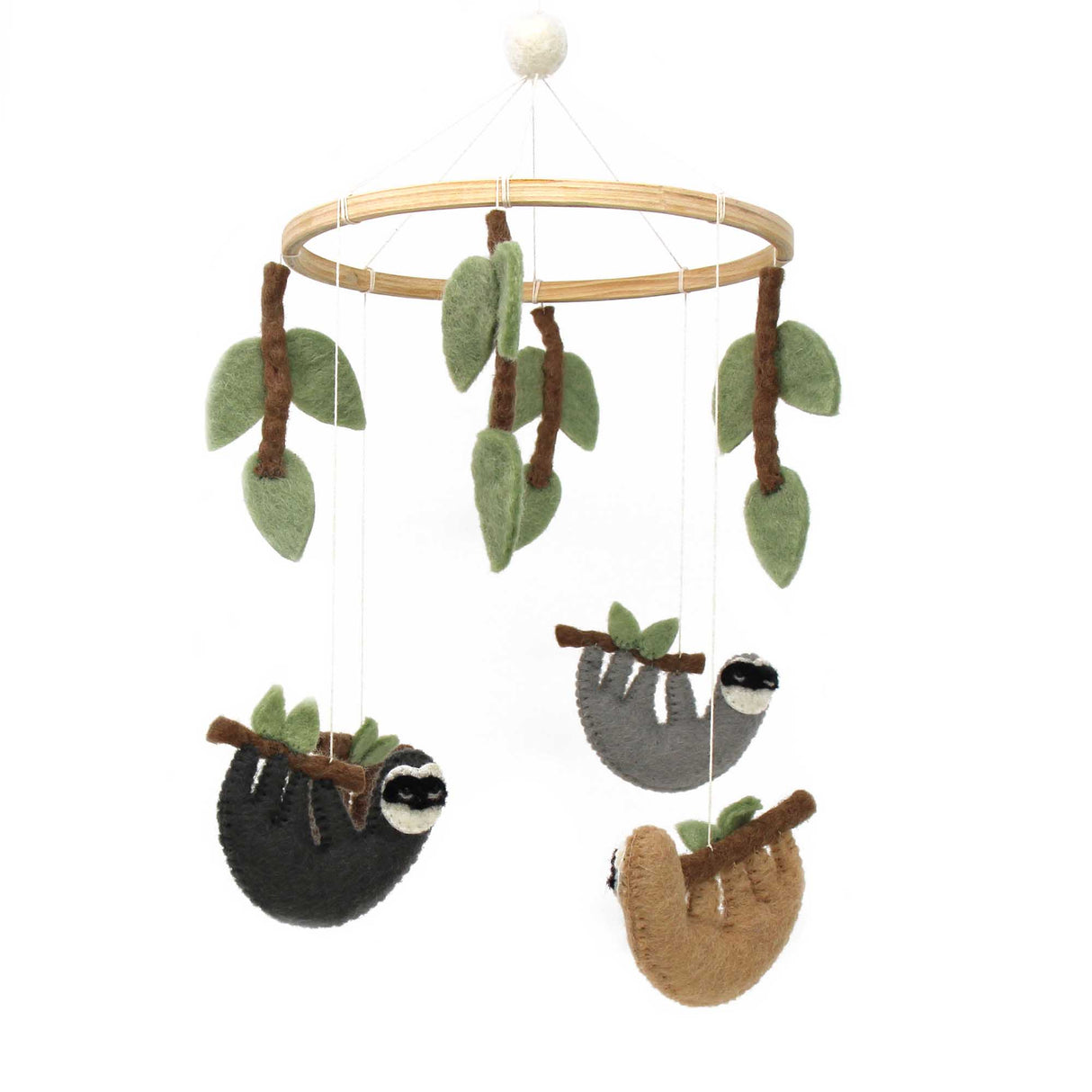 Hand Crafted Felt Sloth Mobile Room Decor Nursery