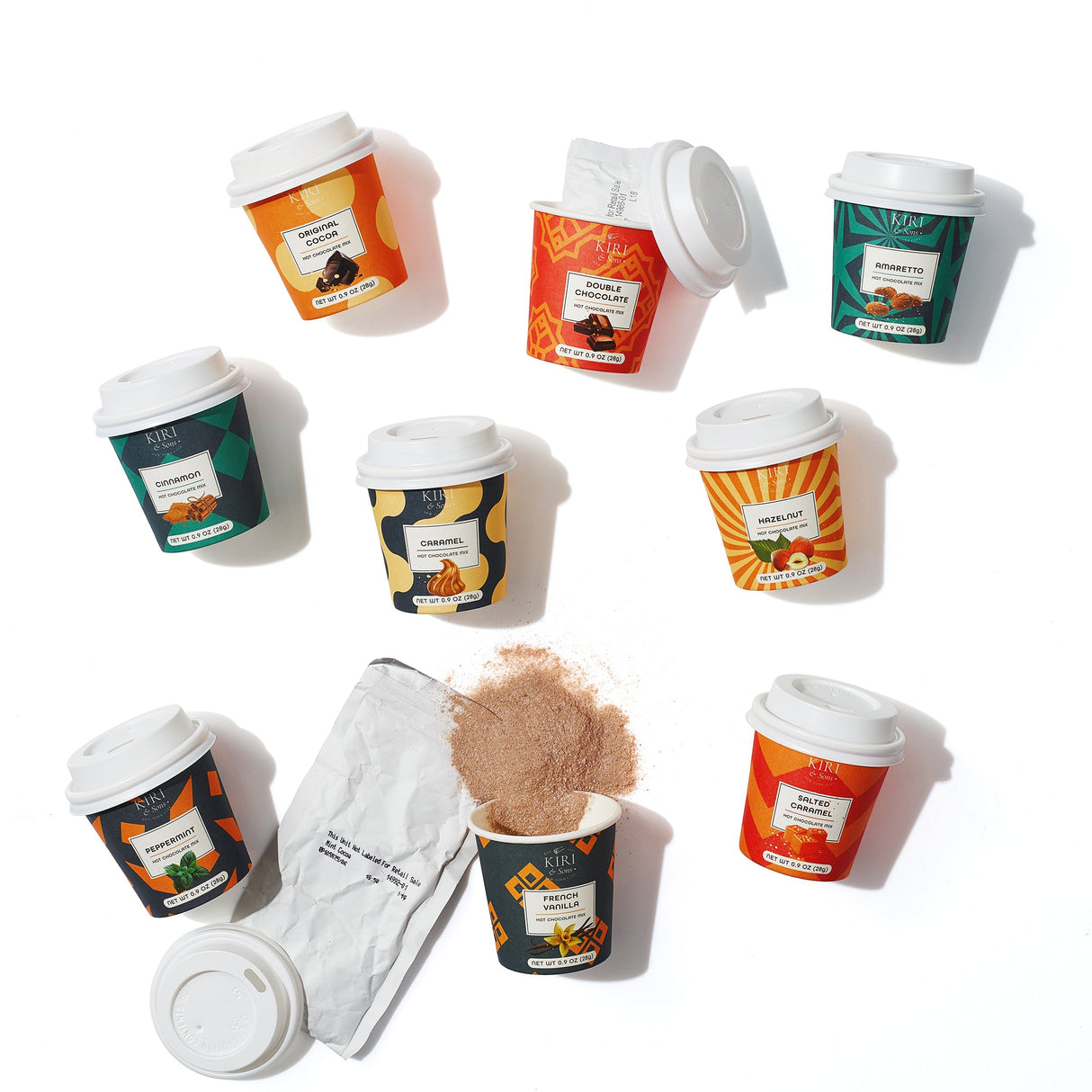 Gourmet Hot Cocoa Gift Set Cup Hot Chocolates - Set of 9 Flavors - Salted Caramel, French Vanilla, Caramel, Gingerbread, Mint, Amaretto & More - Holiday Christmas Gifts For Her, Him, Kids-1