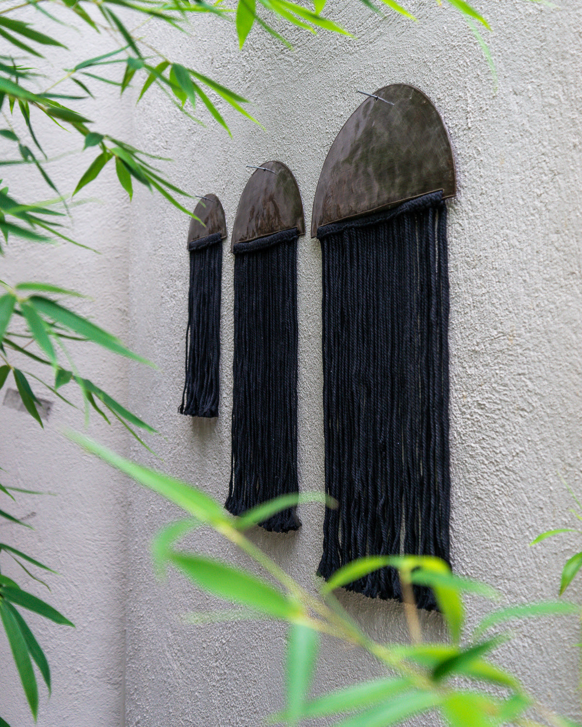 Metal and Macrame Wall Art Set