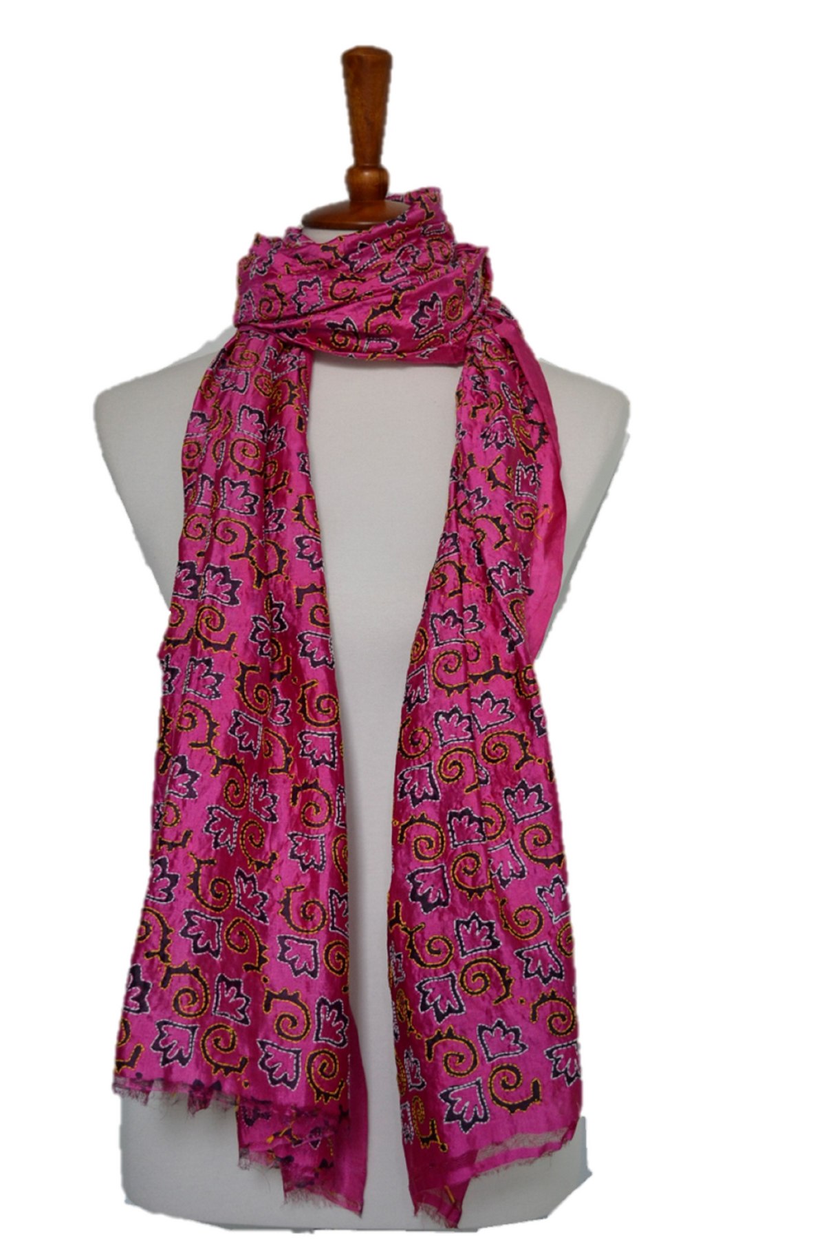 Ethical Luxury Wrap by Women Artisans - Hand-Embroidered Silk Shawl-0