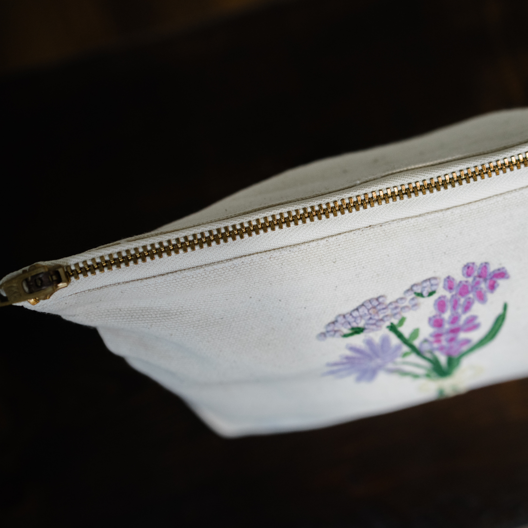 Embroidered Canvas Zipper Pouch from Haiti