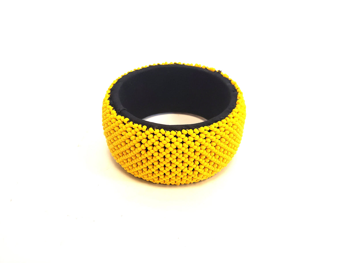 Moyo Beaded Bangle Yellow-1