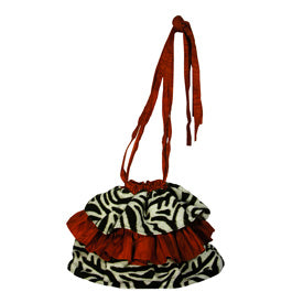 Mud Cloth Ruffle Purse