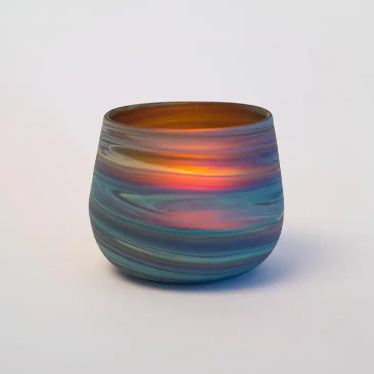 Phoenician Glass Candleholder