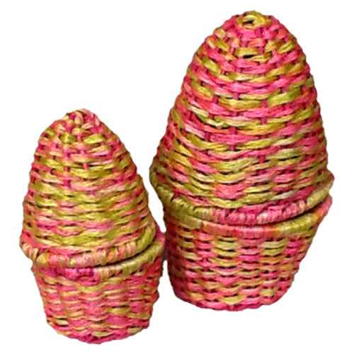 Pink Egg Baskets - Set of 2