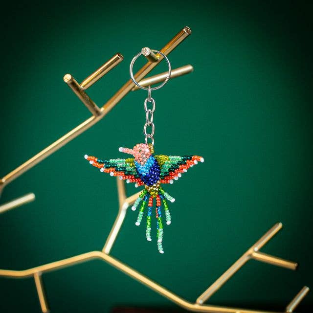Hummingbird Beaded Keychains
