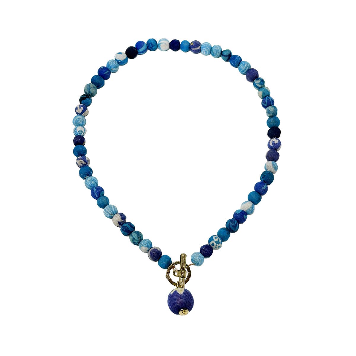 Kantha Azure Toggle Necklace