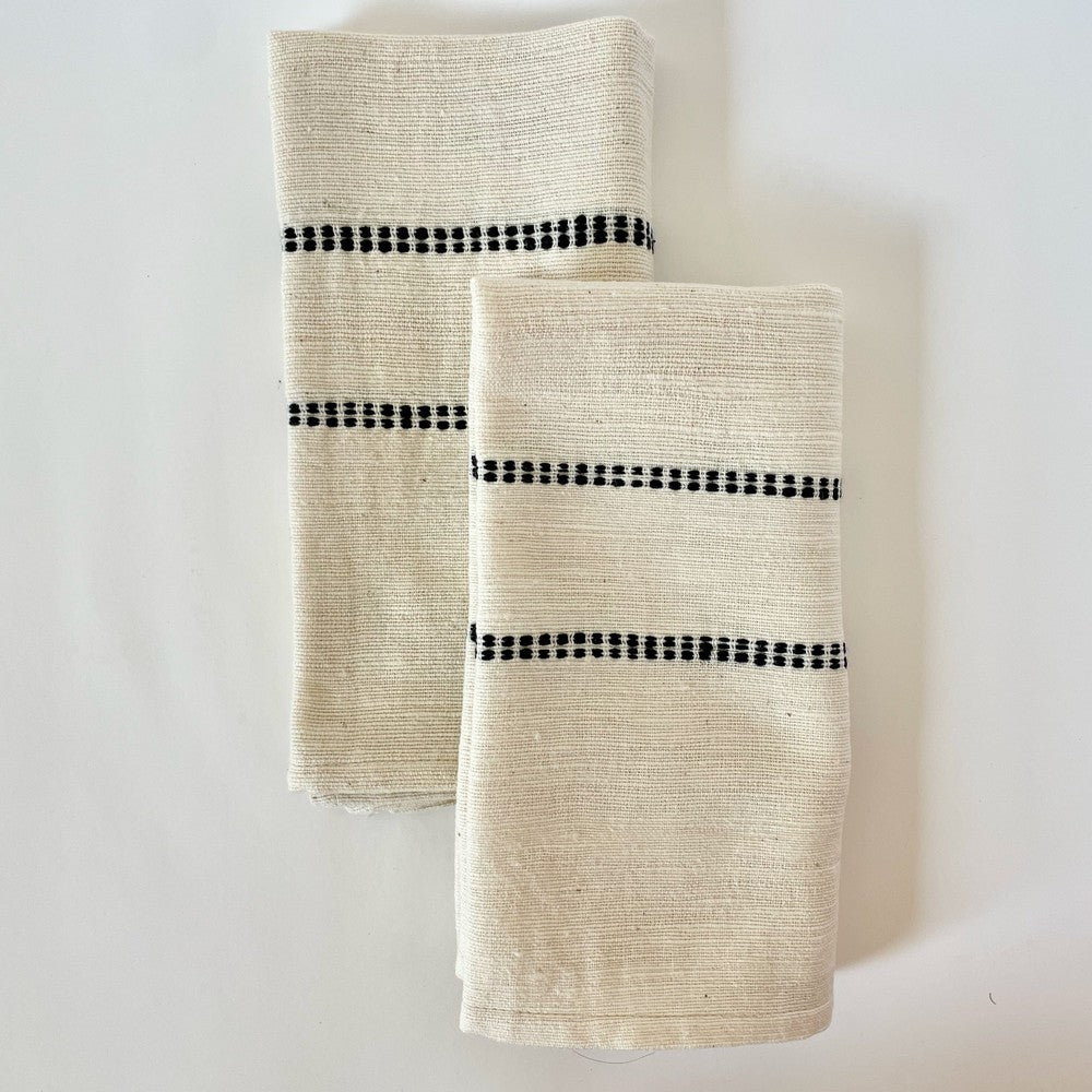 Chamo Handwoven Ethiopian Cotton Napkins | Set of 2