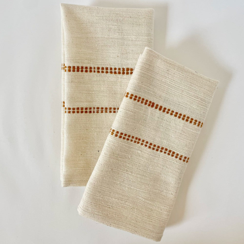 Chamo Handwoven Ethiopian Cotton Napkins | Set of 2
