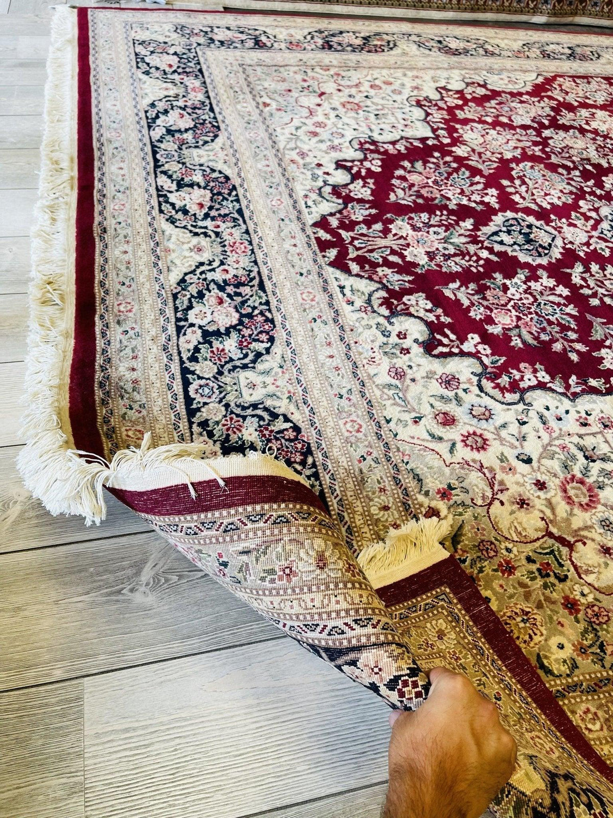 Exquisite Mint Hand-Knotted Peshawar Oriental Wool Rug – 9' x 12'