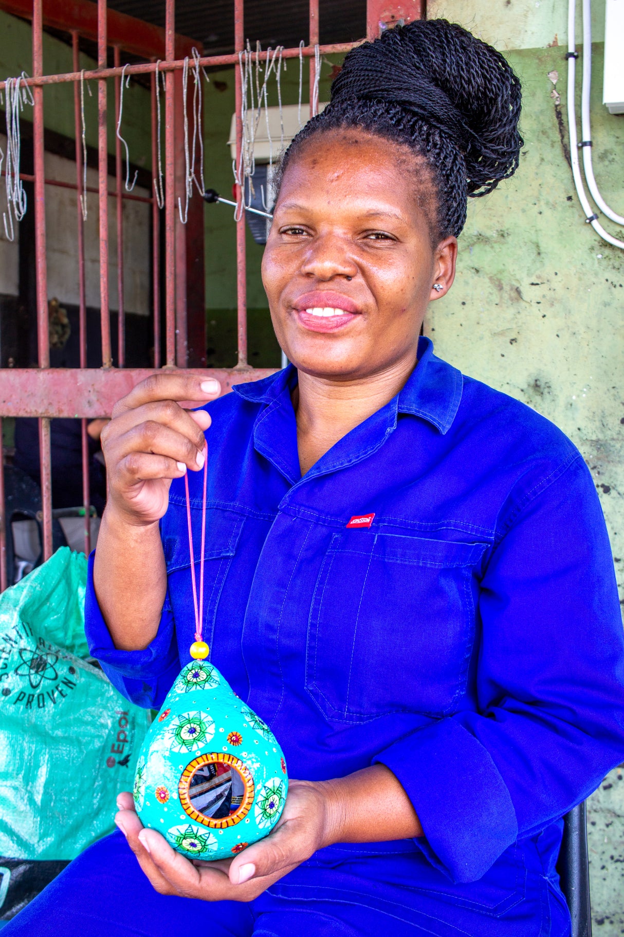 handmade painted wood crocodile 11