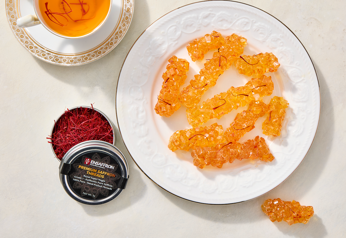 Heray Saffron Rock Candy (Nabat Zaffarani) - 0.5 LB