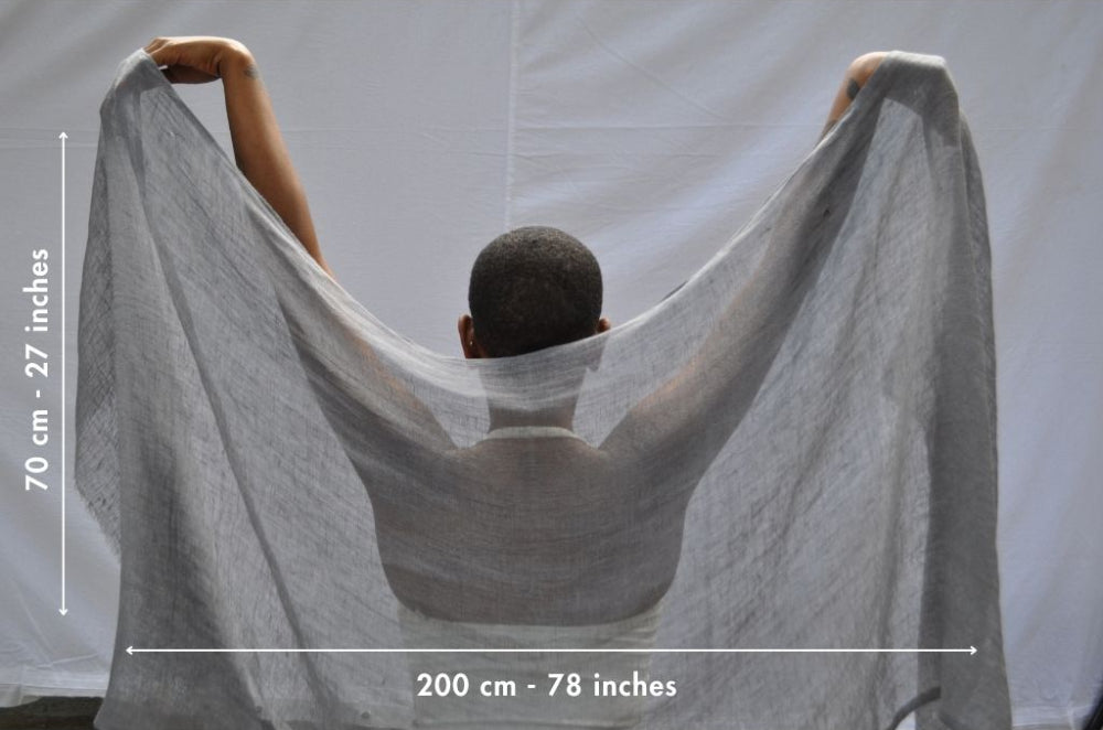 Telba Pure Linen Handwoven Shawl