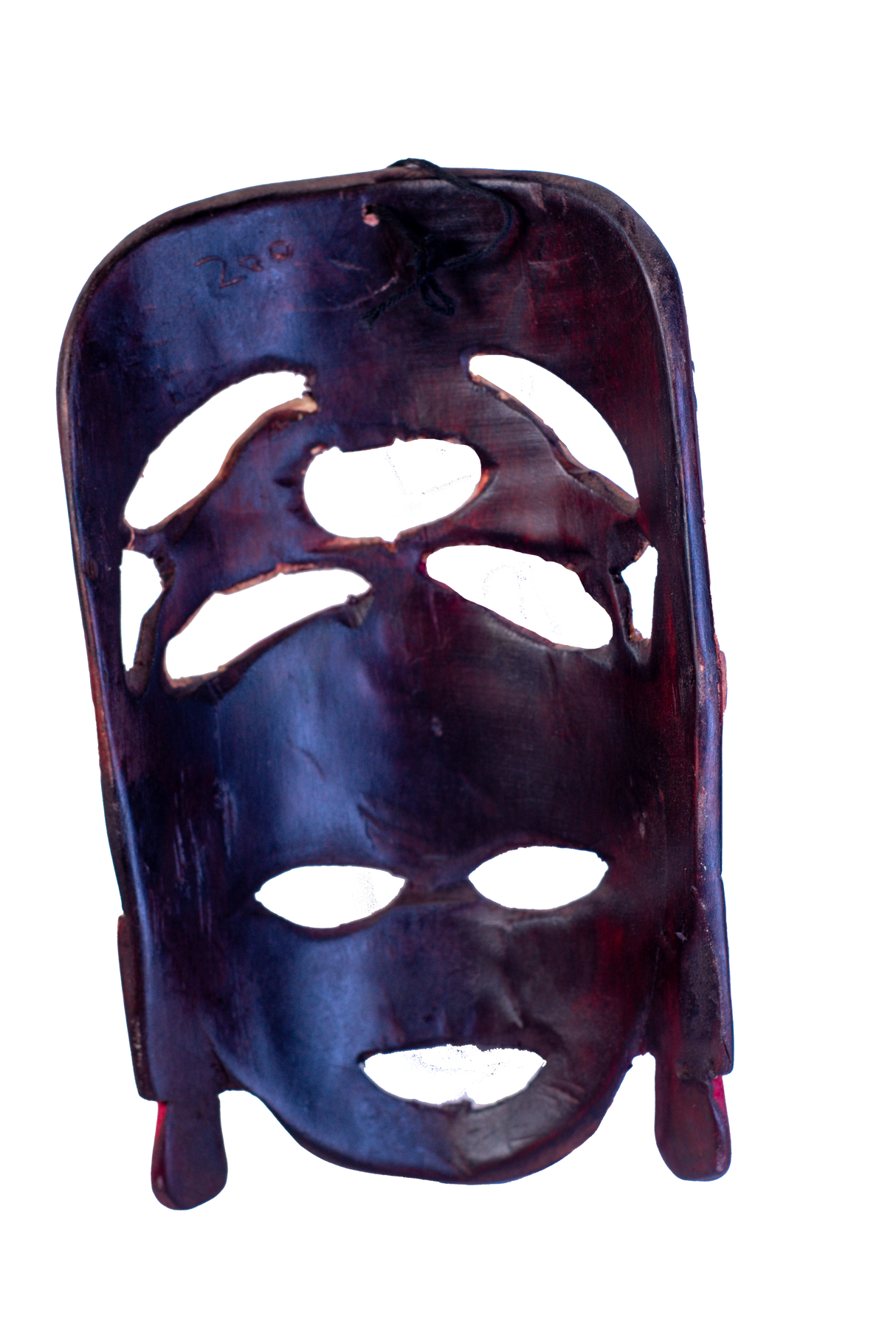 Tribal African Mask With 2 Leopards 2