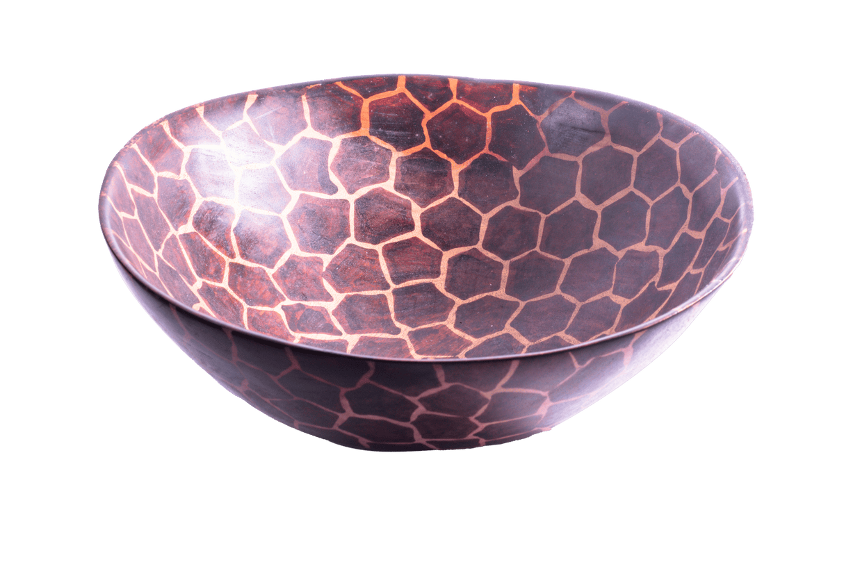 wooden giraffe seated brown and yellow