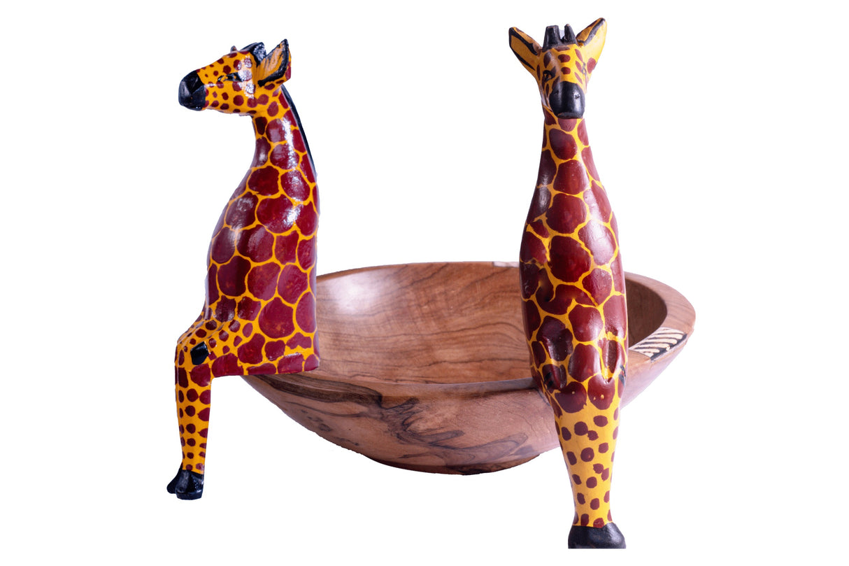 Wooden Sitting Giraffe