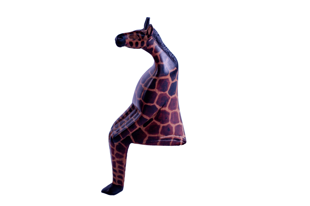 wooden zebra seated yellow 2