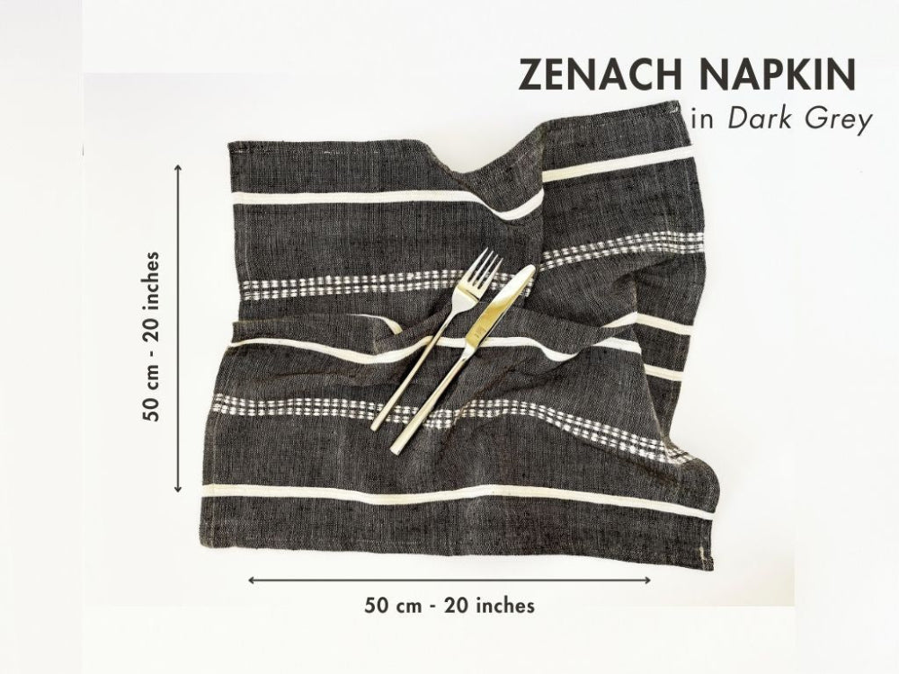 Zenach Handwoven Ethiopian Cotton Napkins | Set of 2