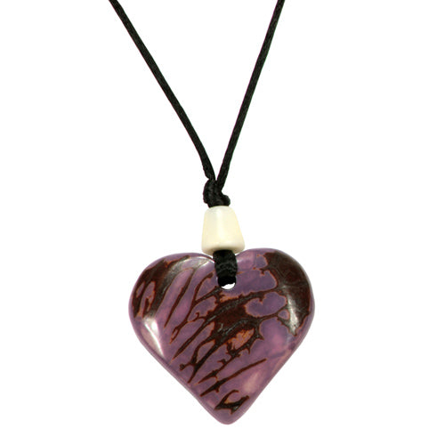 Tagya Nut Purple Heart Pendant-0