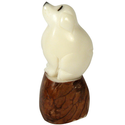 Dog Tagua Nut Pet Figurine