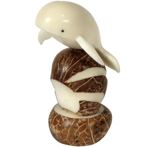 Jumping Whale Tagua Figurine