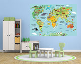 MAP WALL DECALS, KIDS WALL STICKERS, WALL DECOR-3