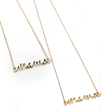 Mama Script Necklace