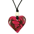 Tagua Nut Pink Heart Pendant-0